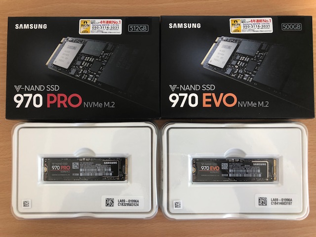 Samsung SSD 970 PRO/EVO レビュー